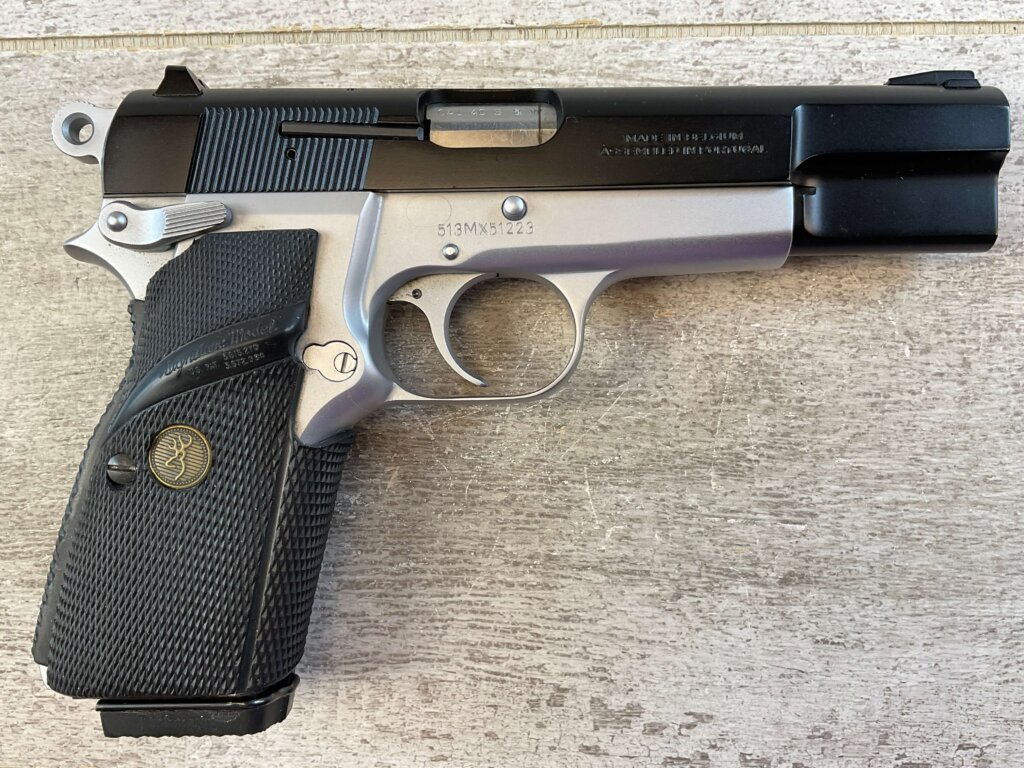 BROWNING HI POWER MADE IN BELGIUM .40 CAL SEMI AUTO PISTOL, MINTY #6-02120