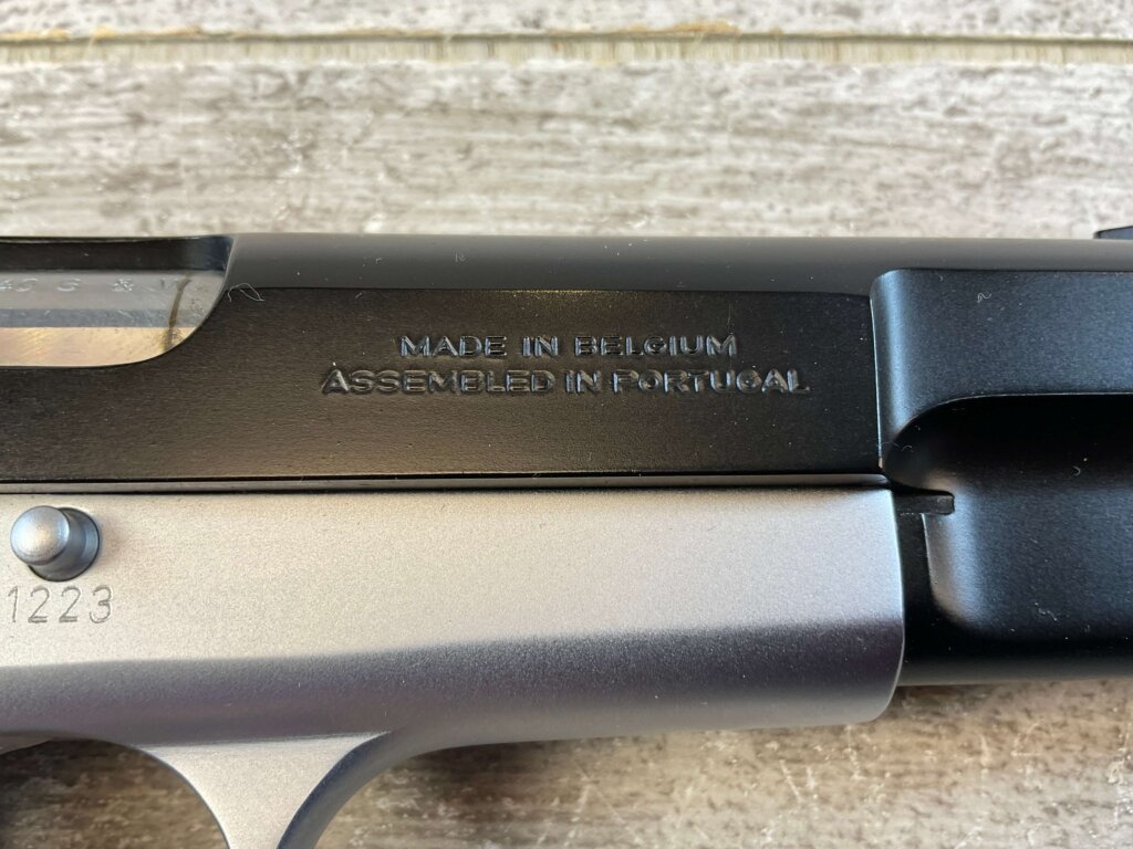 BROWNING HI POWER MADE IN BELGIUM .40 CAL SEMI AUTO PISTOL, MINTY #6-02120