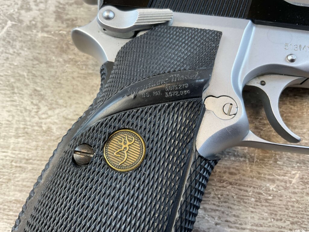 BROWNING HI POWER MADE IN BELGIUM .40 CAL SEMI AUTO PISTOL, MINTY #6-02120