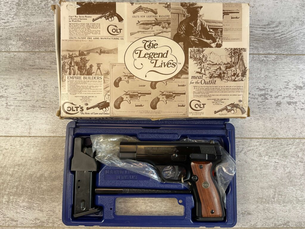 COLT ALL AMERICAN MODEL 2000 FIRST EDITION 9MM SEMI AUTO PISTOL, ORIGINAL BOX & RARE #6-02119