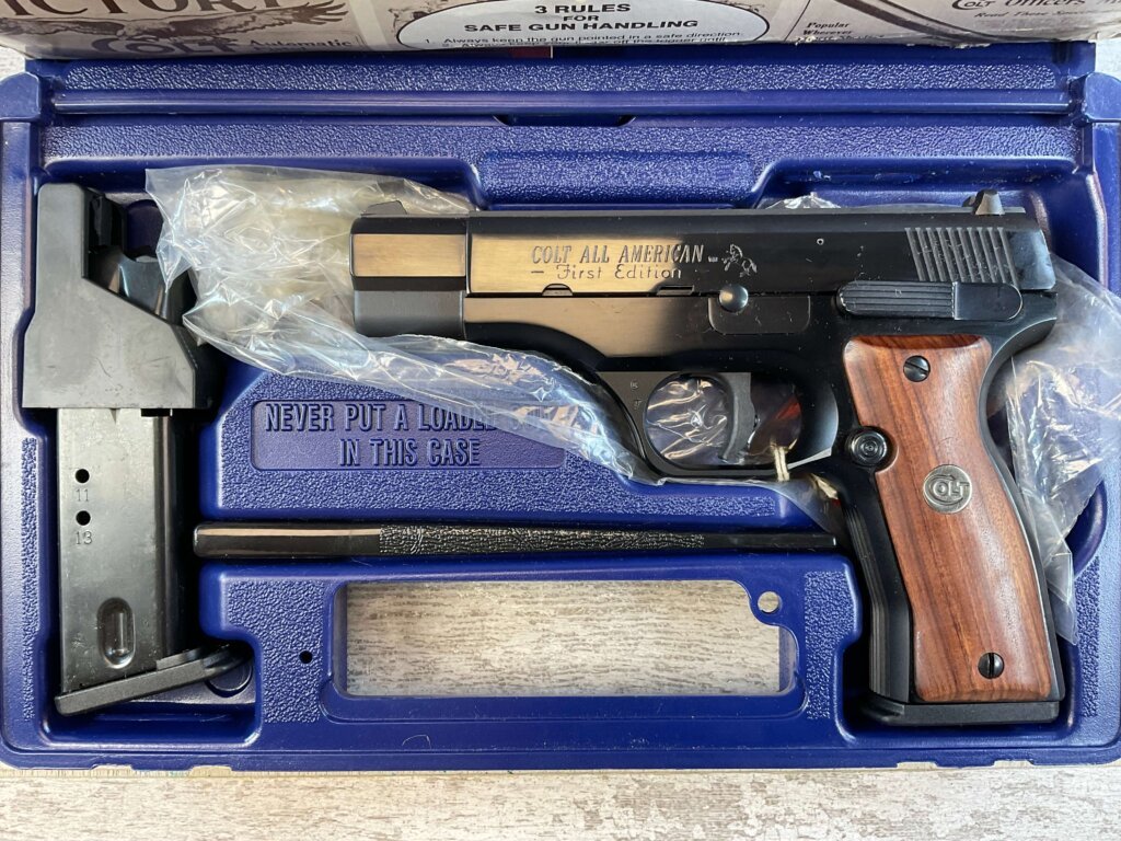 COLT ALL AMERICAN MODEL 2000 FIRST EDITION 9MM SEMI AUTO PISTOL, ORIGINAL BOX & RARE #6-02119