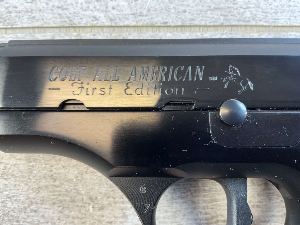 COLT ALL AMERICAN MODEL 2000 FIRST EDITION 9MM SEMI AUTO PISTOL, ORIGINAL BOX & RARE #6-02119