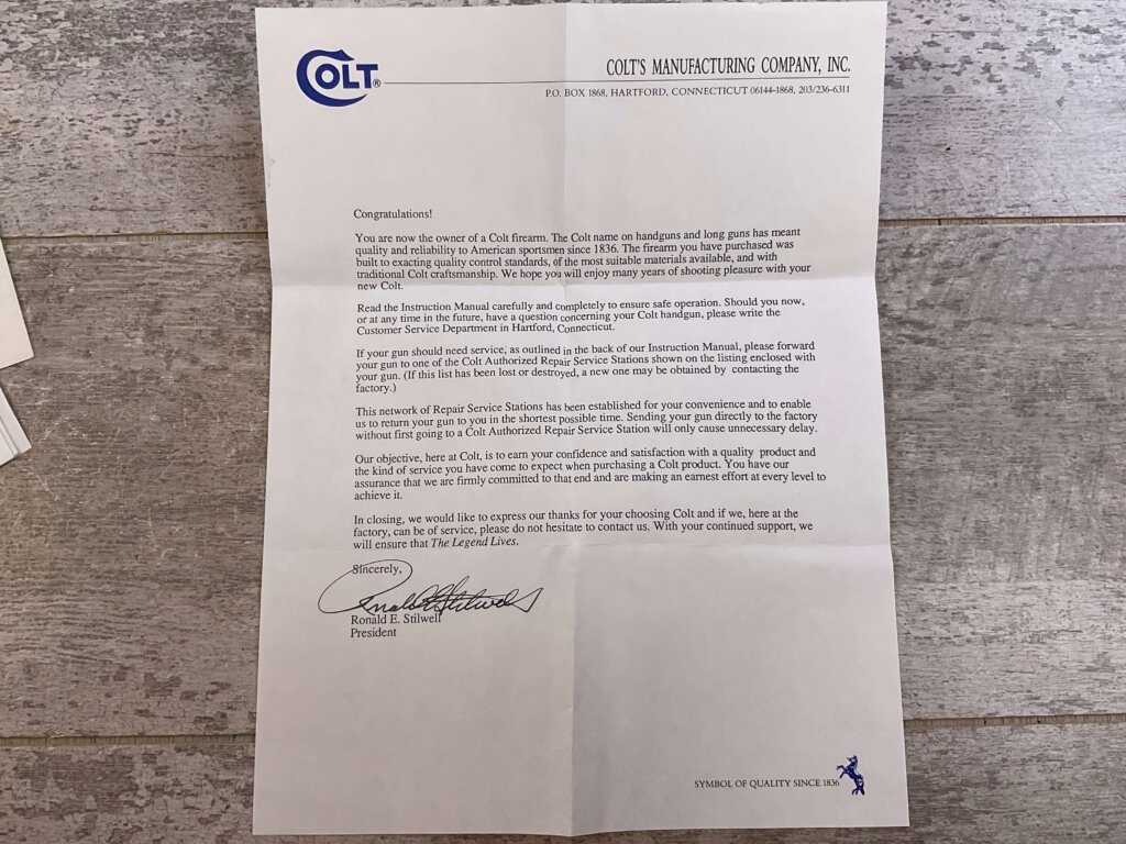 COLT ALL AMERICAN MODEL 2000 FIRST EDITION 9MM SEMI AUTO PISTOL, ORIGINAL BOX & RARE #6-02119