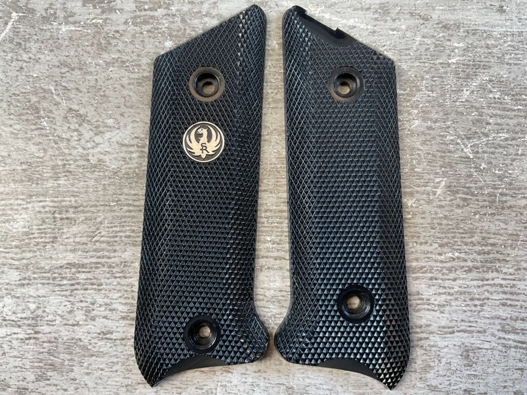 RUGER MK II BLACK PLASTIC CHECKERED GRIPS #6-02201