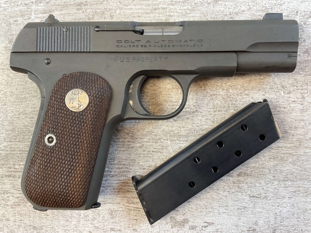 COLT 1903 POCKET HAMMERLESS .32 AUTO SEMI AUTO GENERAL OFFICERS PISTOL, US PROPERTY MARKED #6-02121