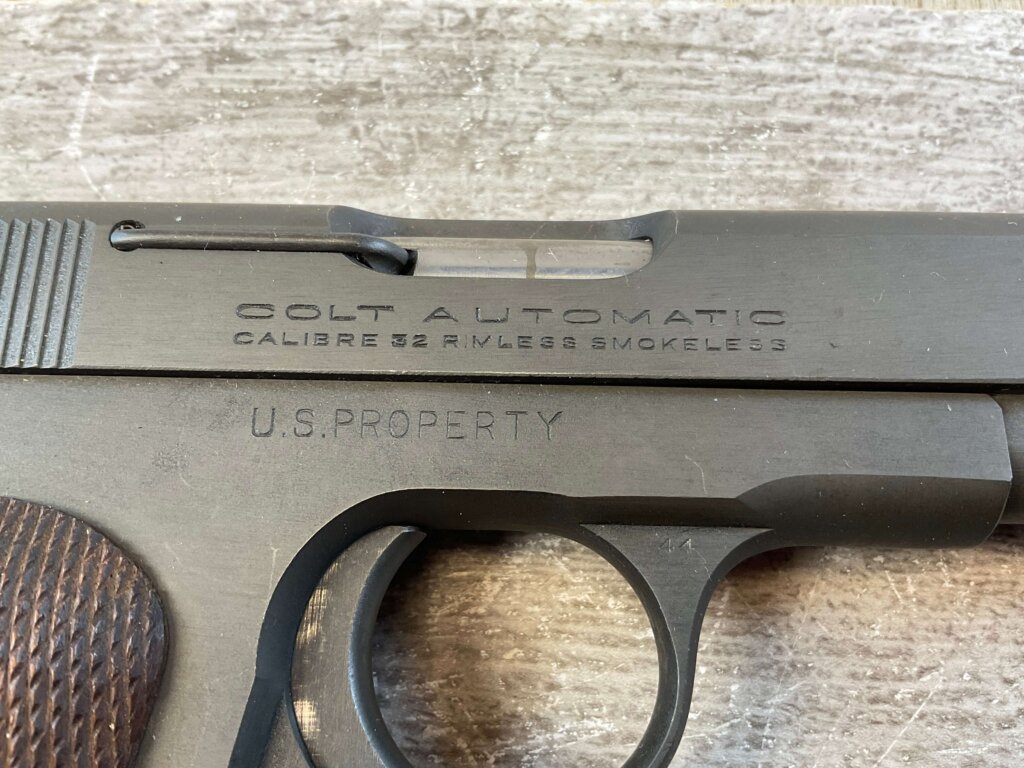 COLT 1903 POCKET HAMMERLESS .32 AUTO SEMI AUTO GENERAL OFFICERS PISTOL, US PROPERTY MARKED #6-02121