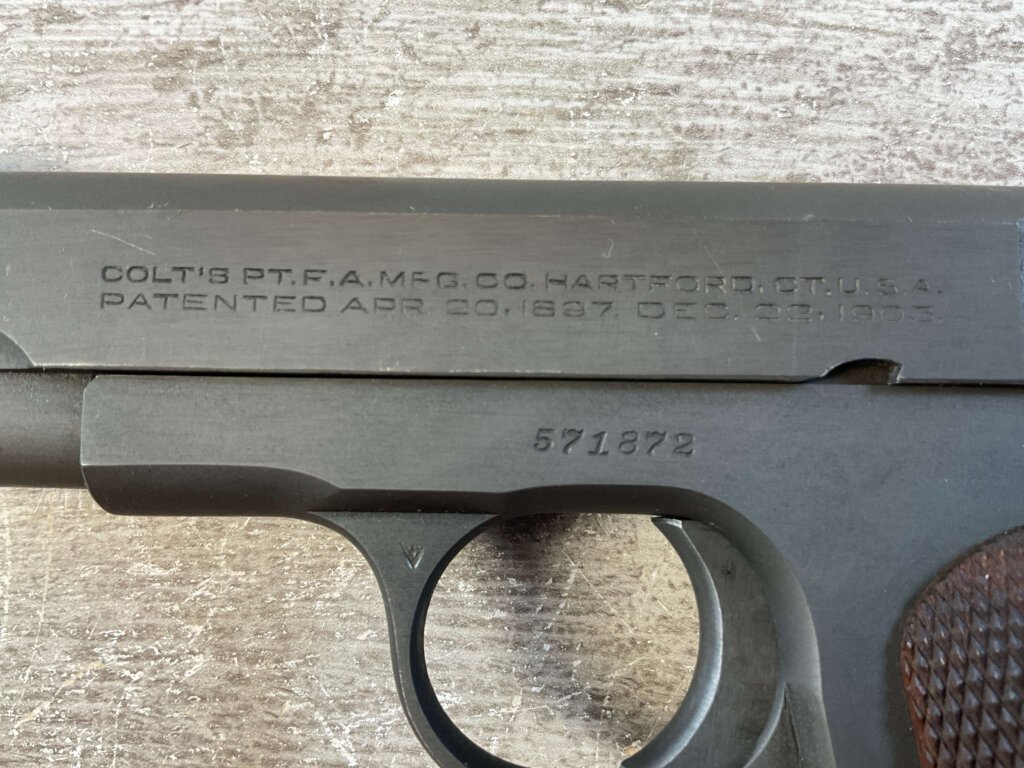 COLT 1903 POCKET HAMMERLESS .32 AUTO SEMI AUTO GENERAL OFFICERS PISTOL, US PROPERTY MARKED #6-02121