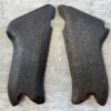 LUGER P08 ERA CORRECT ORIGINAL NON-MATCHING WALNUT GRIPS, JAMES EARL JONES COLLECTION #5-11621