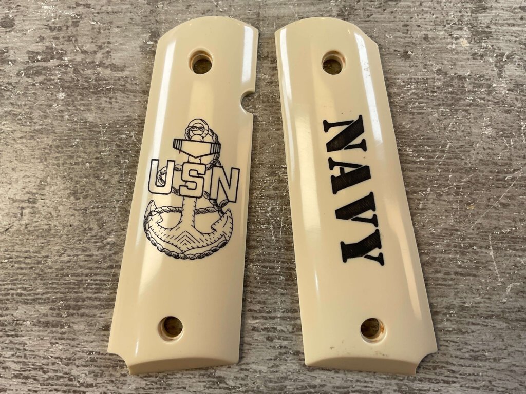 AJAX CUSTOM 1911 U.S. NAVY GRIPS, JAMES EARL JONES COLLECTION #5-11625