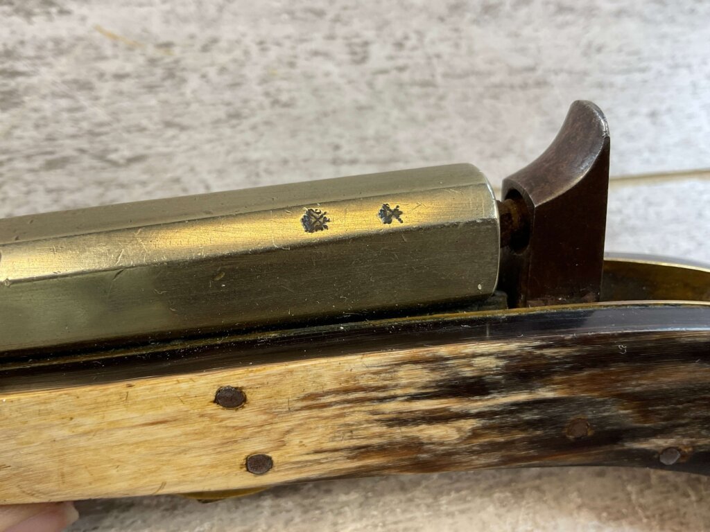 JAMES RODGERS "SELF PROTECTOR" .30 CAL BLACK POWDER KNIFE PISTOL, JAMES EARL JONES COLLECTION, ANTIQUE #5-10929