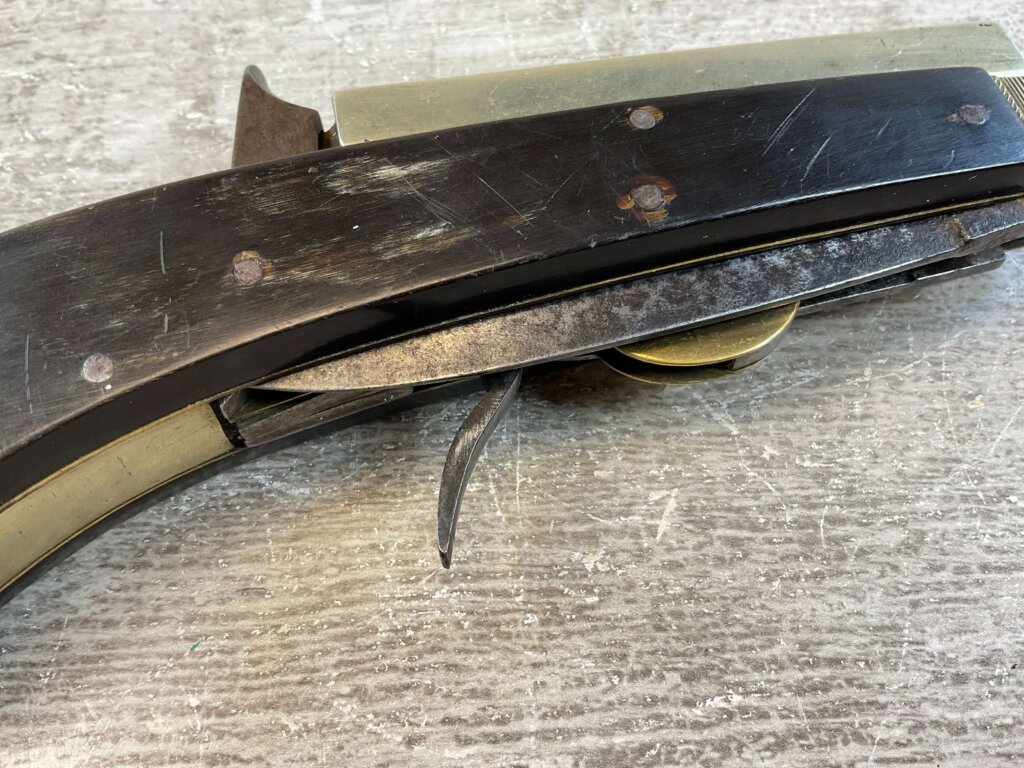 JAMES RODGERS "SELF PROTECTOR" .30 CAL BLACK POWDER KNIFE PISTOL, JAMES EARL JONES COLLECTION, ANTIQUE #5-10929