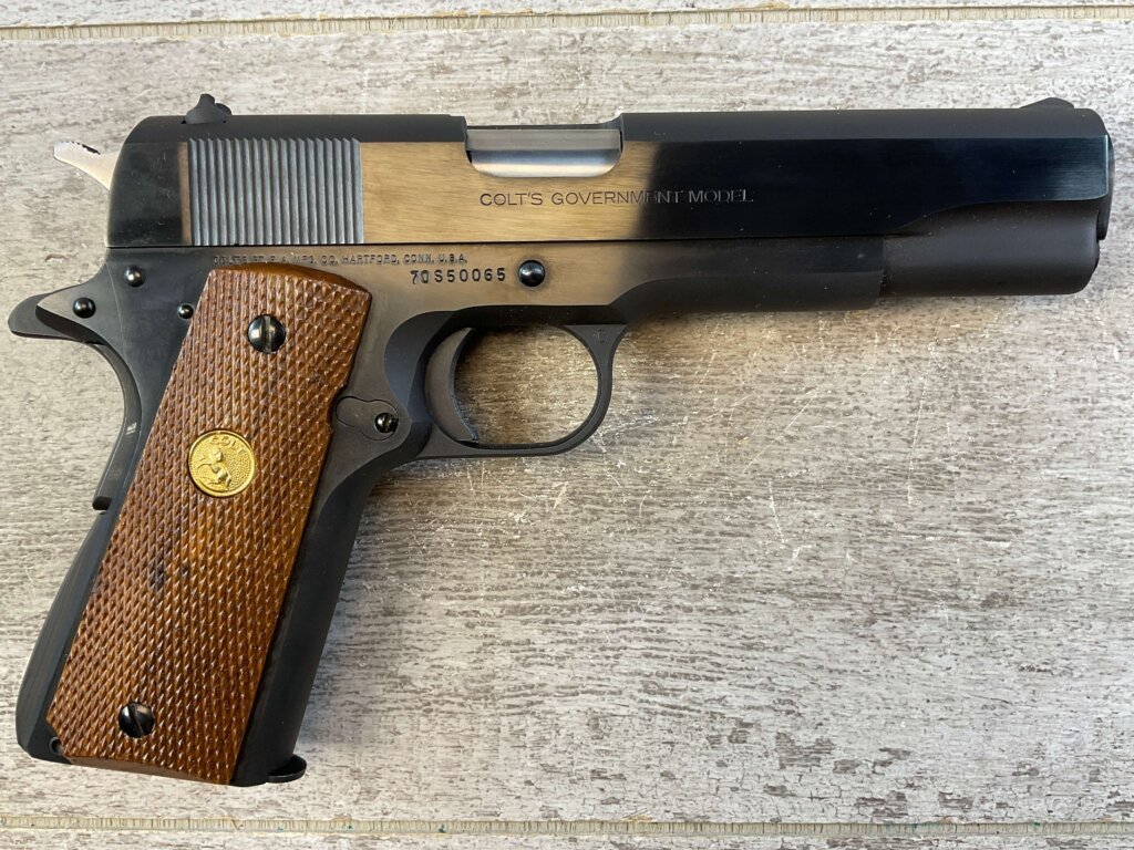 COLT GOVT MODEL 1911A1 9MM STEYR SEMI AUTO PISTOL, JAMES EARL JONES COLLECTION #5-10936