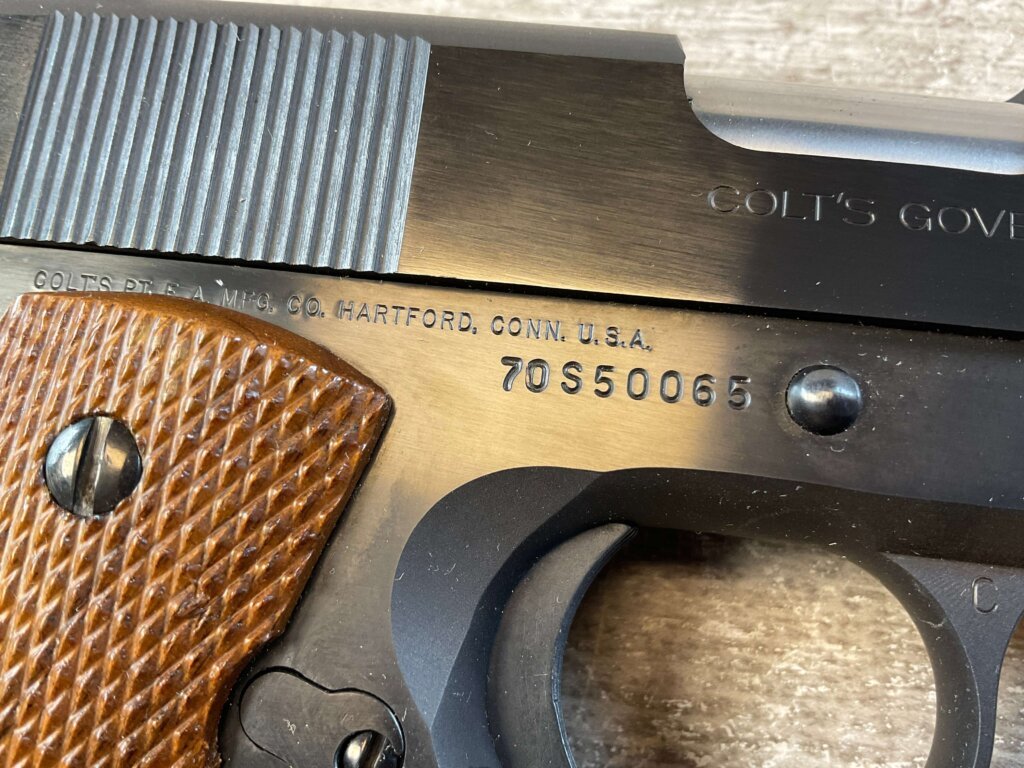 COLT GOVT MODEL 1911A1 9MM STEYR SEMI AUTO PISTOL, JAMES EARL JONES COLLECTION #5-10936