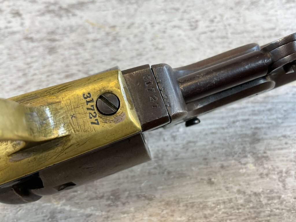 COLT 1849 STAGE COACH .31 CAL ANTIQUE REVOLVER, 1852 MFR, JAMES EARL JONES COLLECTION, ANTIQUE #5-10940