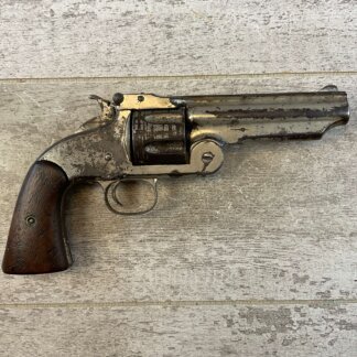 ORIGINAL US SMITH & WESSON NICKEL ANTIQUE REVOLVER, JAMES EARL JONES COLLECTION, ANTIQUE #5-10942