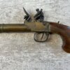 BELGIAN FLINTLOCK .45 CAL CANNON BRASS PISTOL, JAMES EARL JONES COLLECTION, ANTIQUE #5-10943