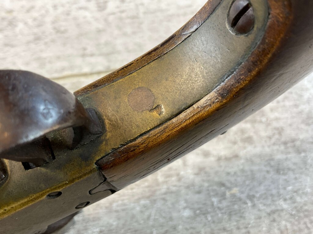 BELGIAN FLINTLOCK .45 CAL CANNON BRASS PISTOL, JAMES EARL JONES COLLECTION, ANTIQUE #5-10943