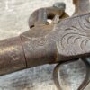 BELGIAN .36 CAL DOUBLE BARREL PERCUSSION PISTOL, JAMES EARL JONES COLLECTION, ANTIQUE #5-10944