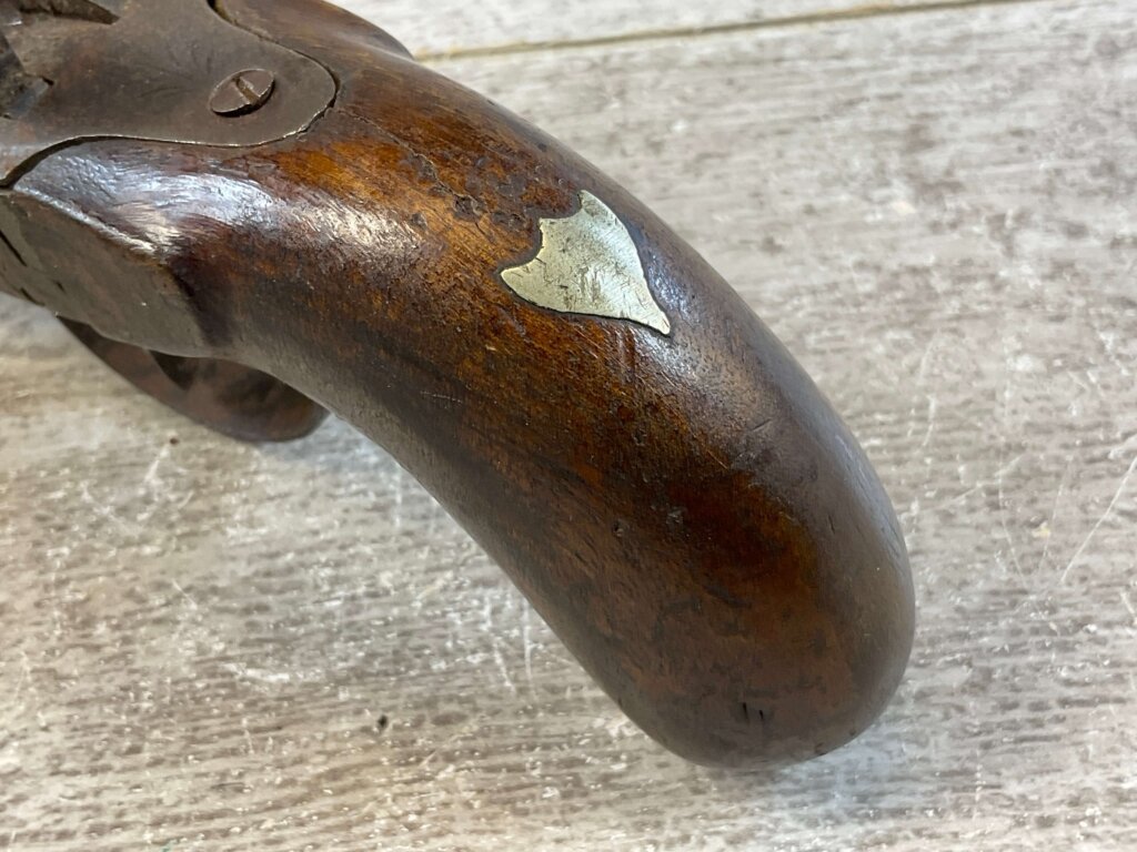 BELGIAN .36 CAL DOUBLE BARREL PERCUSSION PISTOL, JAMES EARL JONES COLLECTION, ANTIQUE #5-10944