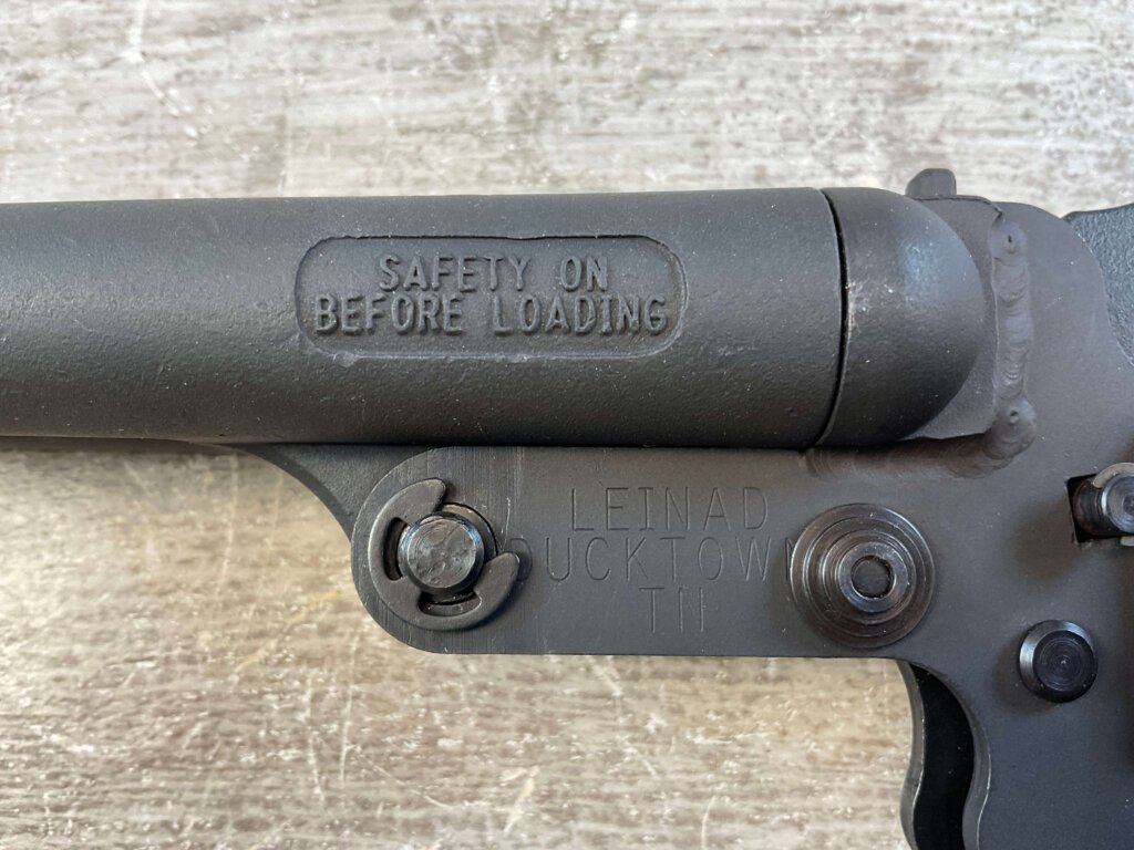 LEINAD / COBRAY MODEL DD DOUBLE BARREL BLACK POWDER .410/.45LC PISTOL, JAMES EARL JONES COLLECTION, ANTIQUE #5-10938