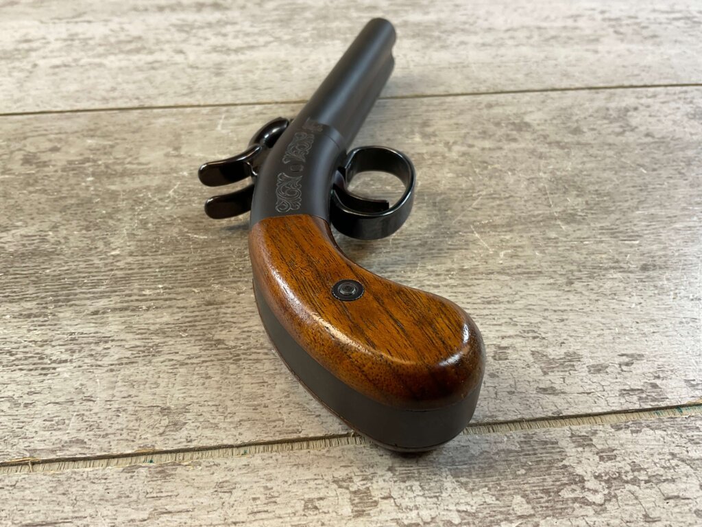 ETHAN ALLEN .36 CAL DOUBLE BARREL MUFF PISTOL, JAMES EARL JONES COLLECTION, ANTIQUE #5-10946