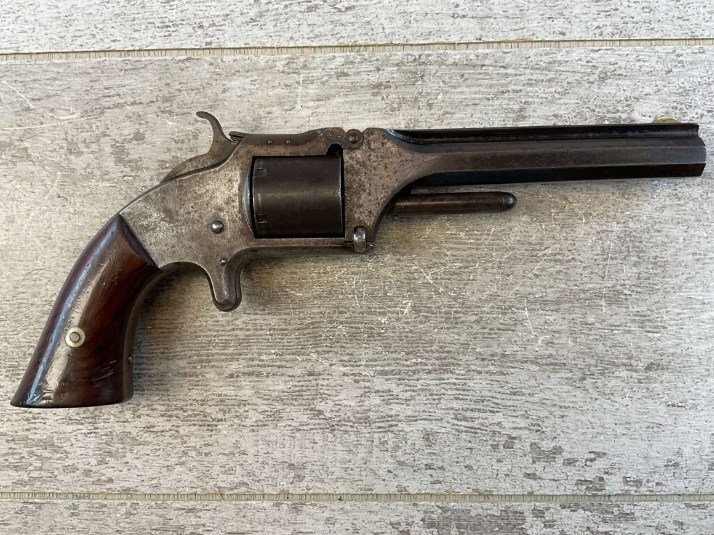 SMITH & WESSON S&W MODEL #2 OLD MODEL .32 RF REVOLVER, CIVIL WAR, JAMES EARL JONES COLLECTION, ANTIQUE #5-10947