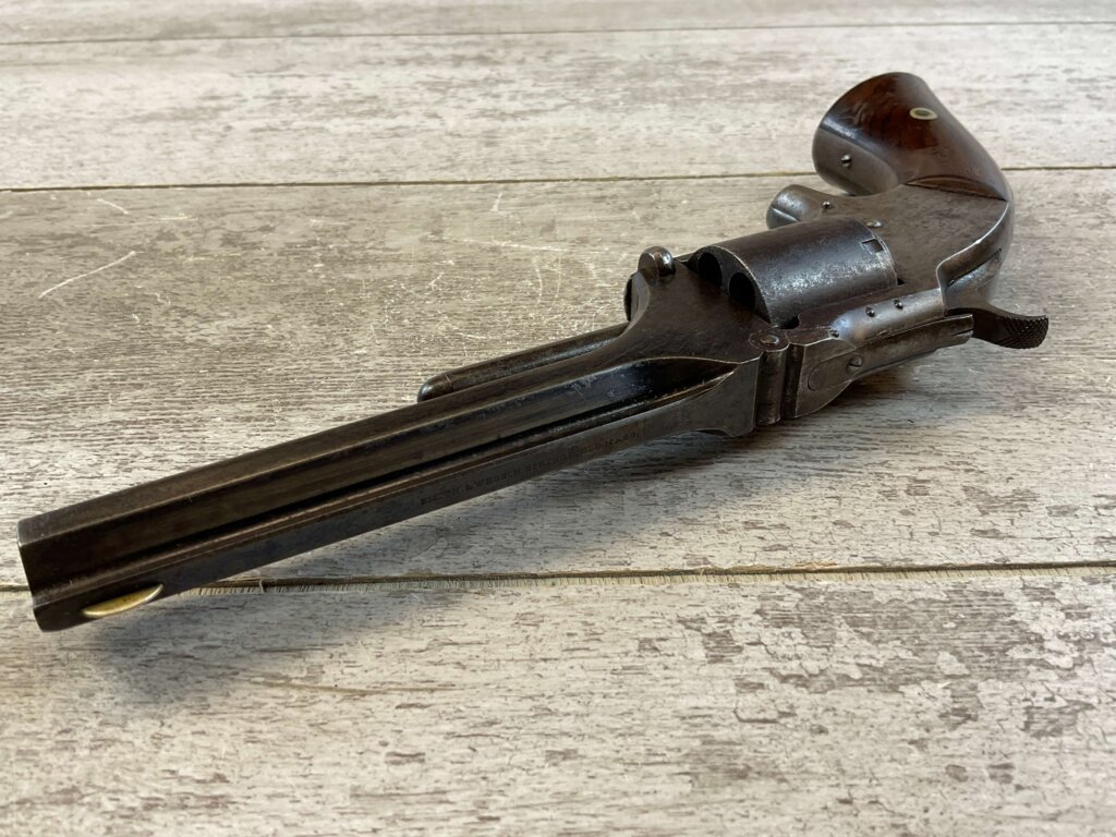 SMITH & WESSON S&W MODEL #2 OLD MODEL .32 RF REVOLVER, CIVIL WAR, JAMES EARL JONES COLLECTION, ANTIQUE #5-10947