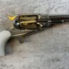 ARMI SAN MARCO ASM 1863 REMINGTON ENGRAVED NICKEL & GOLD PLATED .31 CAL PERCUSSION POCKET REVOLVER, JAMES EARL JONES COLLECTION #5-10950