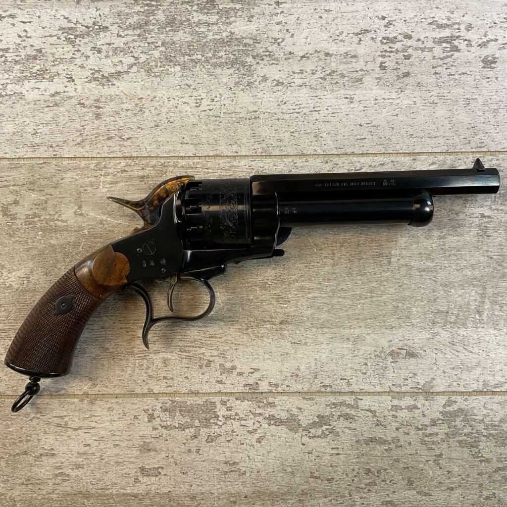 F. LLIPIETTA LEMAT CAVALRY BLACK POWDER .44 CAL W/20GA BARREL REVOLVER, NEW NEVER FIRED, JAMES EARL JONES COLLECTION #5-10953