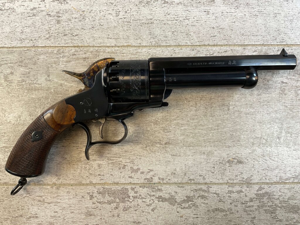 F. LLIPIETTA LEMAT CAVALRY BLACK POWDER .44 CAL W/20GA BARREL REVOLVER, NEW NEVER FIRED, JAMES EARL JONES COLLECTION #5-10953