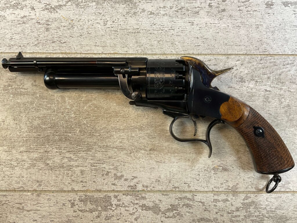 F. LLIPIETTA LEMAT CAVALRY BLACK POWDER .44 CAL W/20GA BARREL REVOLVER, NEW NEVER FIRED, JAMES EARL JONES COLLECTION #5-10953