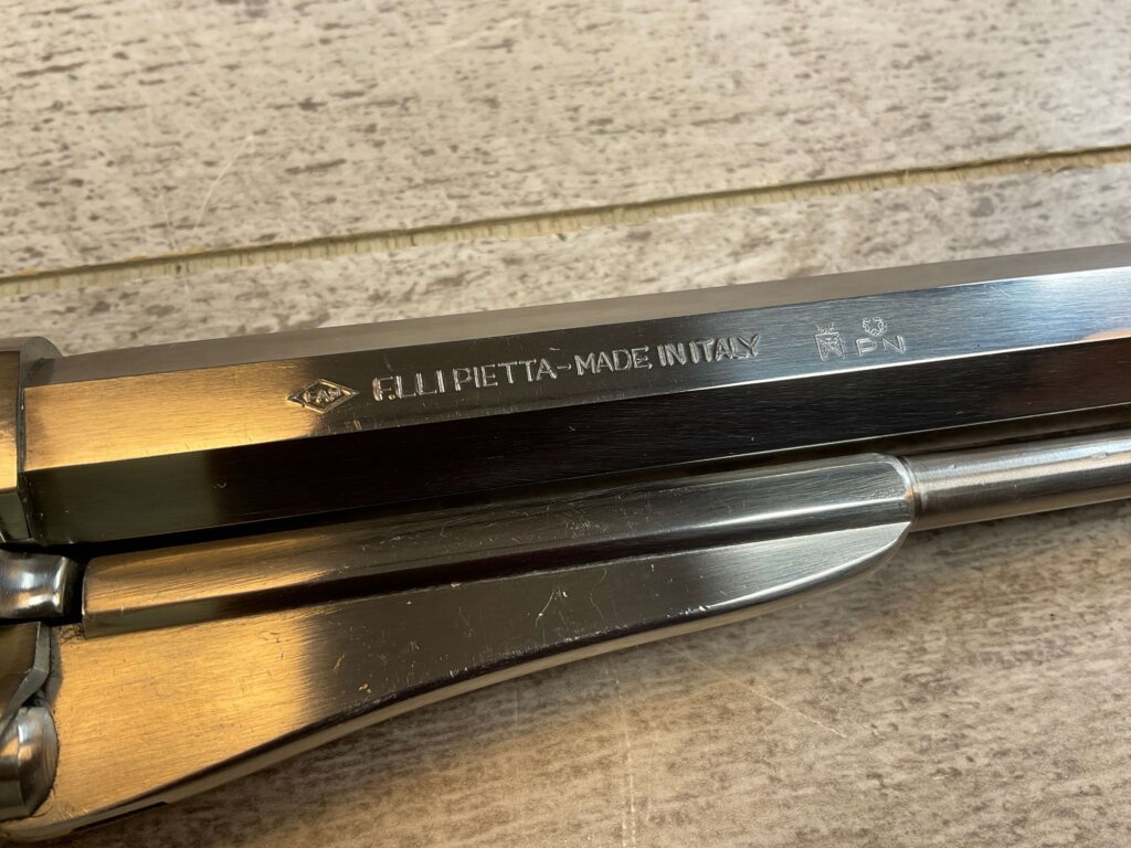 F. LLIPIETTA REMINGTON 1858 STAINLESS STEEL .44 CAL PERCUSSION REVOLVER, JAMES EARL JONES COLLECTION, ANTIQUE #5-10958