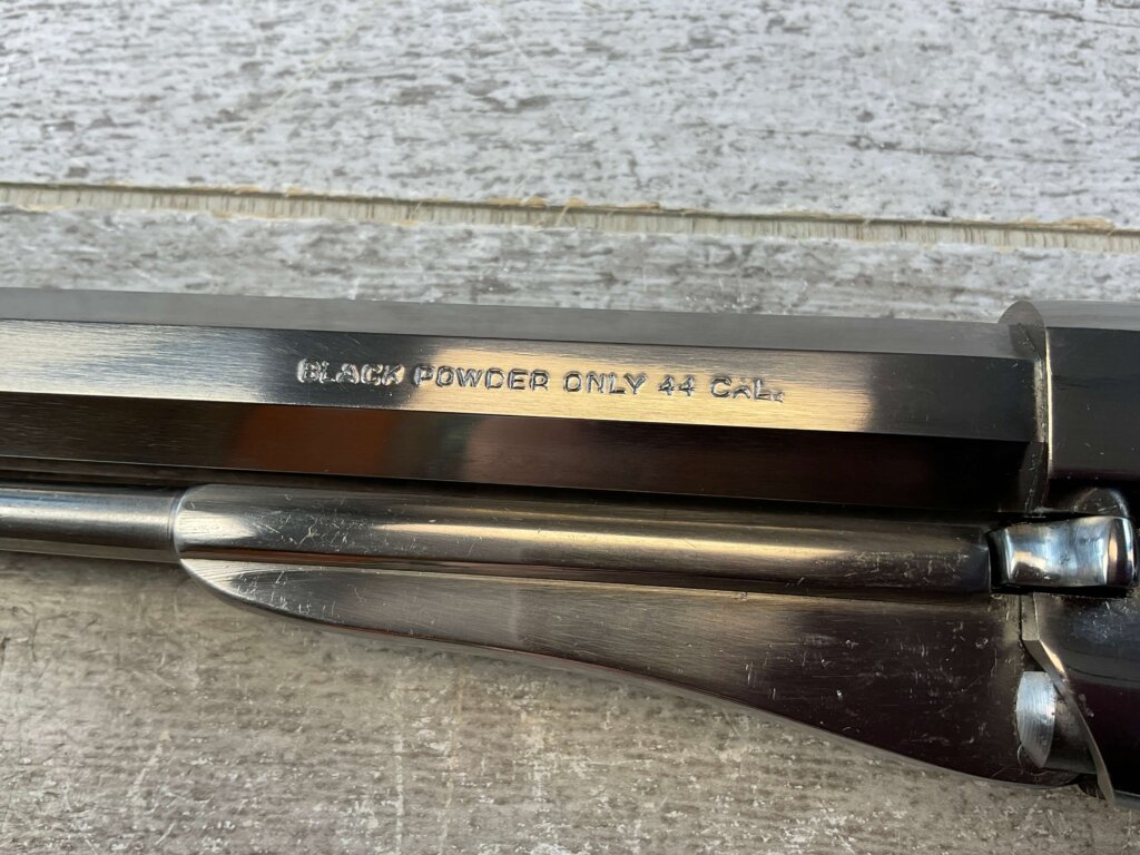 F. LLIPIETTA REMINGTON 1858 STAINLESS STEEL .44 CAL PERCUSSION REVOLVER, JAMES EARL JONES COLLECTION, ANTIQUE #5-10958