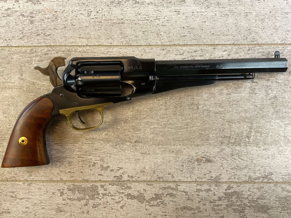 F. LLIPIETTA REMINGTON 1858 BLUED .44 CAL PERCUSSION REVOLVER, JAMES EARL JONES COLLECTION, ANTIQUE #5-10959