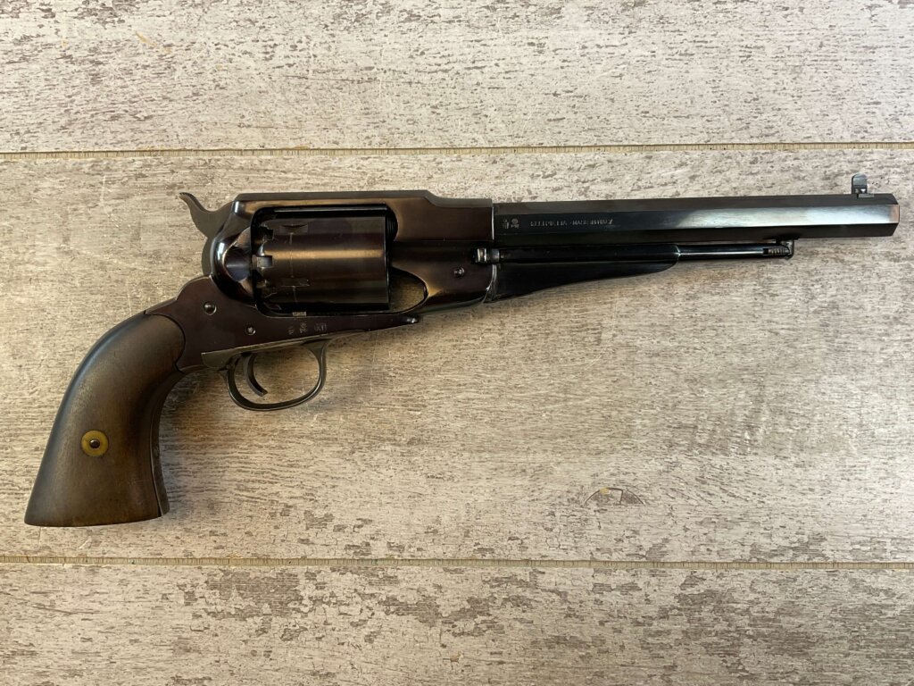 F. LLIPIETTA REMINGTON 1858 BLUED .44 CAL PERCUSSION REVOLVER, JAMES EARL JONES COLLECTION, ANTIQUE #5-10960