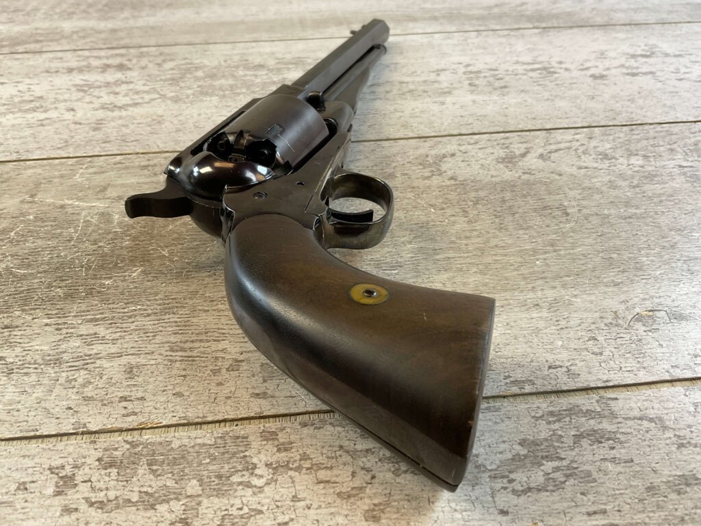 F. LLIPIETTA REMINGTON 1858 BLUED .44 CAL PERCUSSION REVOLVER, JAMES EARL JONES COLLECTION, ANTIQUE #5-10960