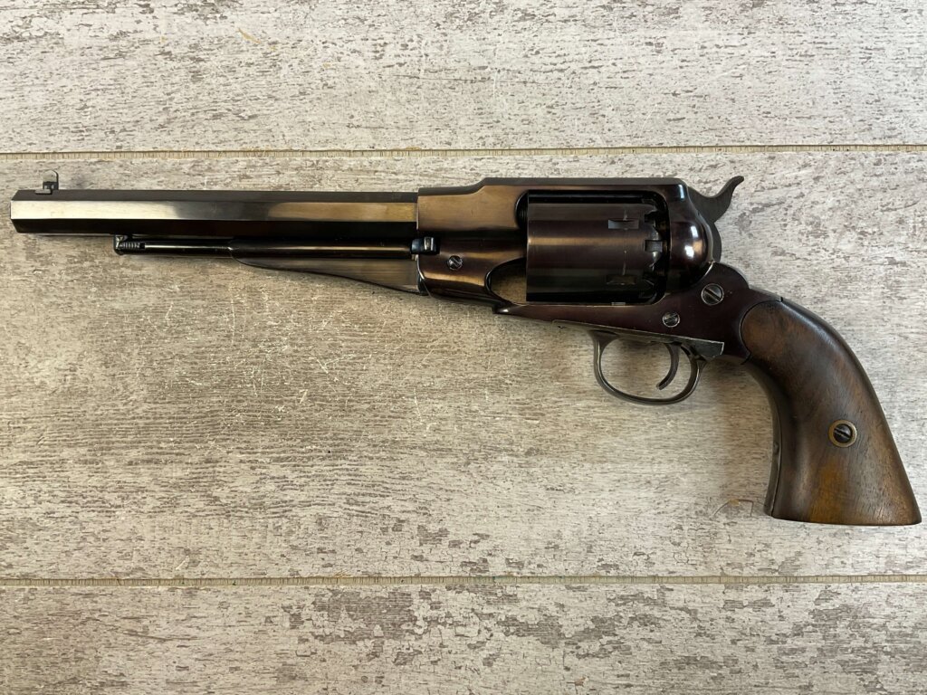 F. LLIPIETTA REMINGTON 1858 BLUED .44 CAL PERCUSSION REVOLVER, JAMES EARL JONES COLLECTION, ANTIQUE #5-10960