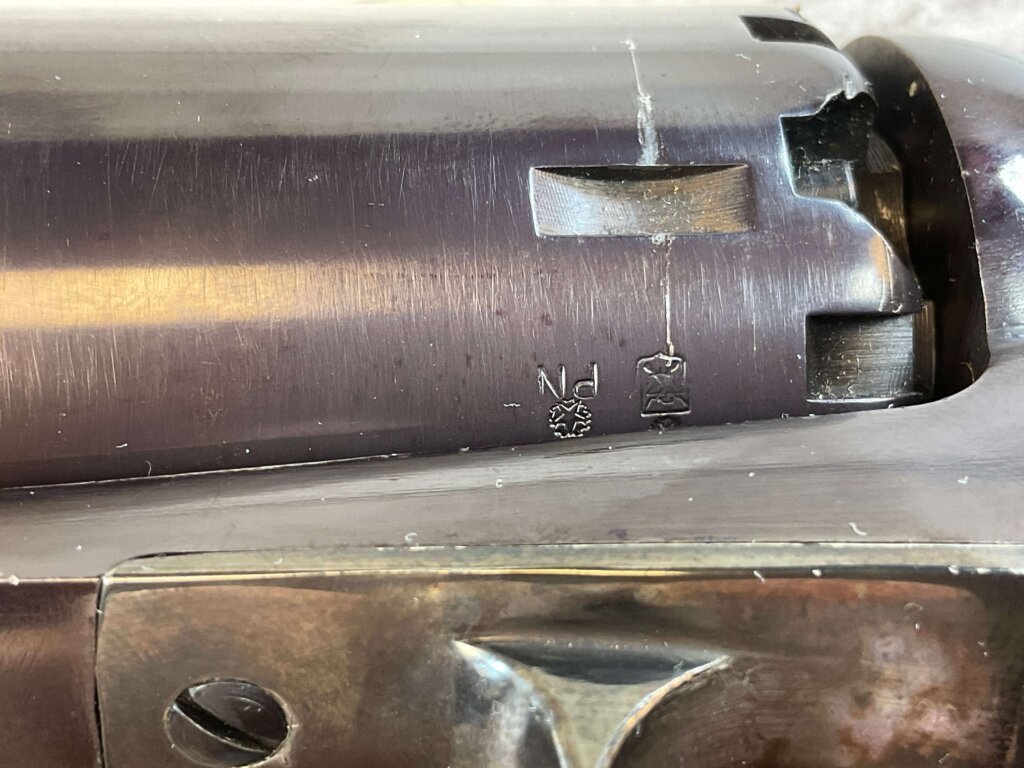 F. LLIPIETTA REMINGTON 1858 BLUED .44 CAL PERCUSSION REVOLVER, JAMES EARL JONES COLLECTION, ANTIQUE #5-10960