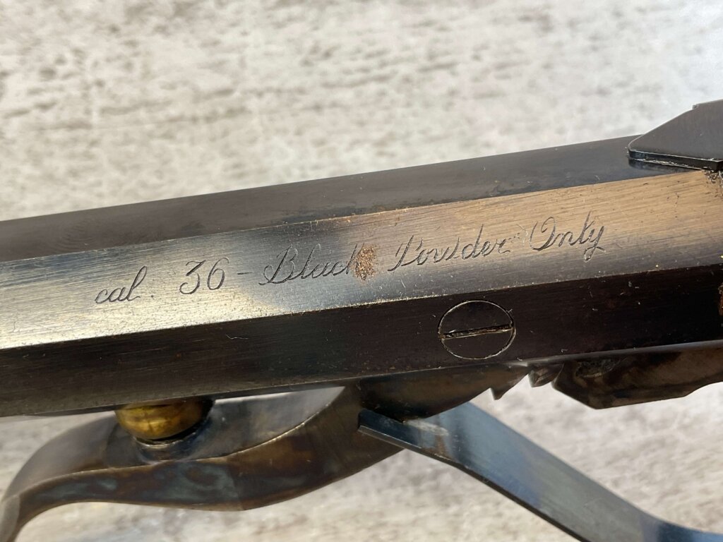 HOPKINS & ALLEN UNDERHAMMER .36 CAL PERCUSSION PISTOL, JAMES EARL JONES COLLECTION, ANTIQUE #5-10962