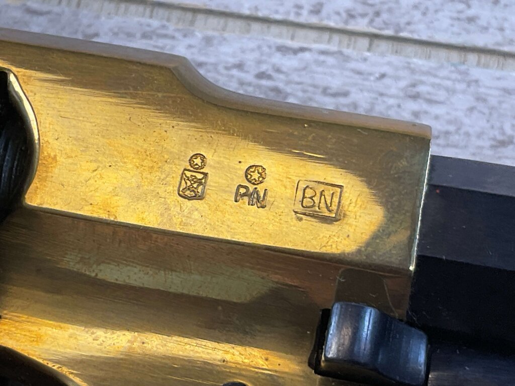 F. LLIPIETTA REMINGTON 1858 BRASS FRAME .44 CAL PERCUSSION REVOLVER, JAMES EARL JONES COLLECTION, ANTIQUE #5-10963