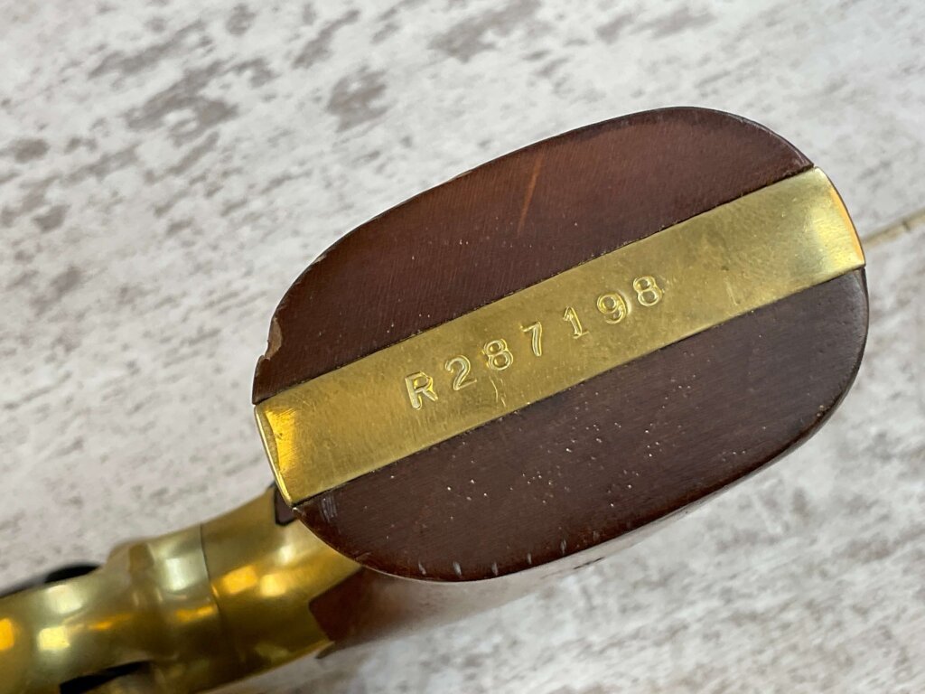 F. LLIPIETTA REMINGTON 1858 BRASS FRAME .44 CAL PERCUSSION REVOLVER, JAMES EARL JONES COLLECTION, ANTIQUE #5-10963