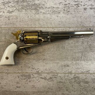 F. LLIPIETTA REMINGTON 1858 PRESENTATION .44 CAL PERCUSSION REVOLVER, JAMES EARL JONES COLLECTION, ANTIQUE #5-10964