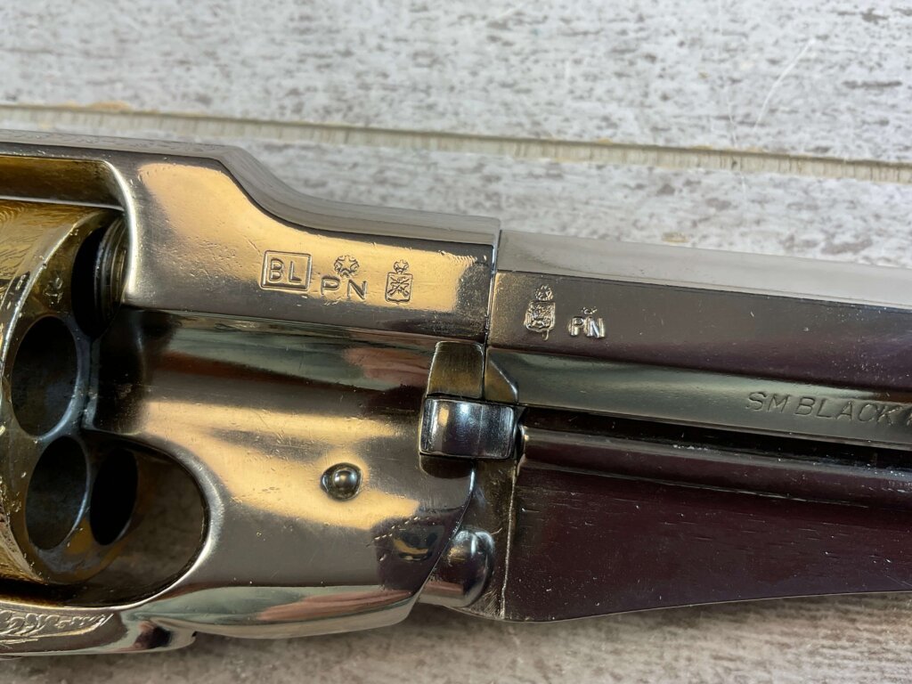 F. LLIPIETTA REMINGTON 1858 PRESENTATION .44 CAL PERCUSSION REVOLVER, JAMES EARL JONES COLLECTION, ANTIQUE #5-10964