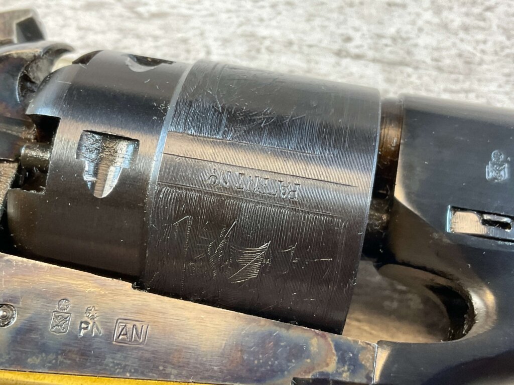 ARMI SAN PAOLO 1860 ARMY .44 CAL PERCUSSION REVOLVER, JAMES EARL JONES COLLECTION, ANTIQUE #5-10966