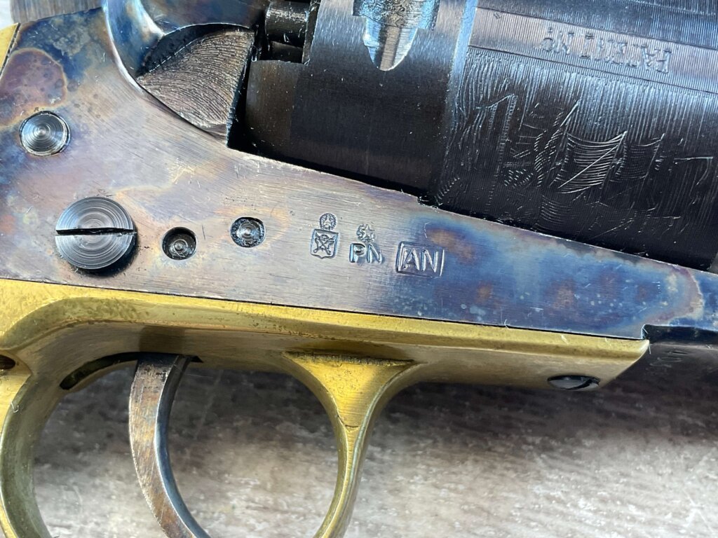 ARMI SAN PAOLO 1860 ARMY .44 CAL PERCUSSION REVOLVER, JAMES EARL JONES COLLECTION, ANTIQUE #5-10966