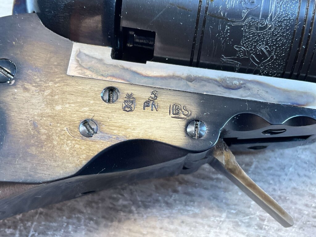 UBERTI PATERSON .36 CAL PERCUSSION REVOLVER, JAMES EARL JONES COLLECTION, ANTIQUE & MINTY #5-10970