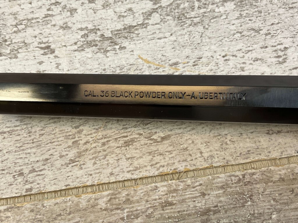 UBERTI PATERSON .36 CAL PERCUSSION REVOLVER, JAMES EARL JONES COLLECTION, ANTIQUE & MINTY #5-10970