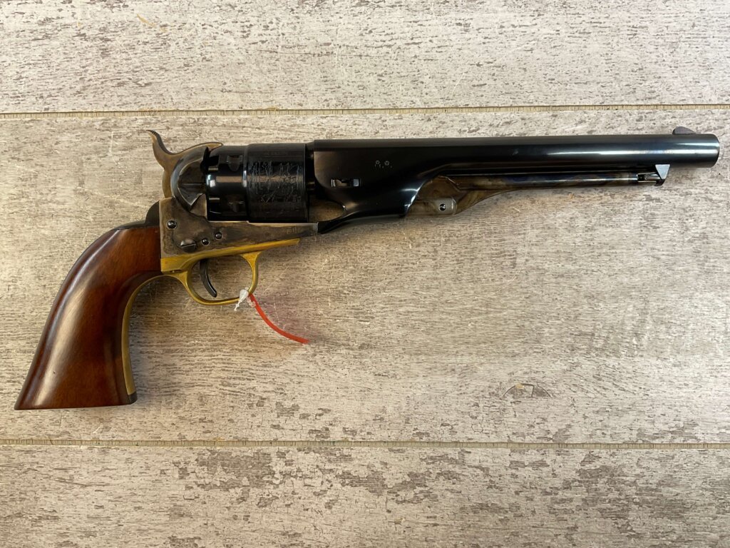 UBERTI 1860 COLT ARMY .44 CAL PERCUSSION REVOLVER, JAMES EARL JONES COLLECTION, ANTIQUE / UNFIRED & MINTY #5-10971