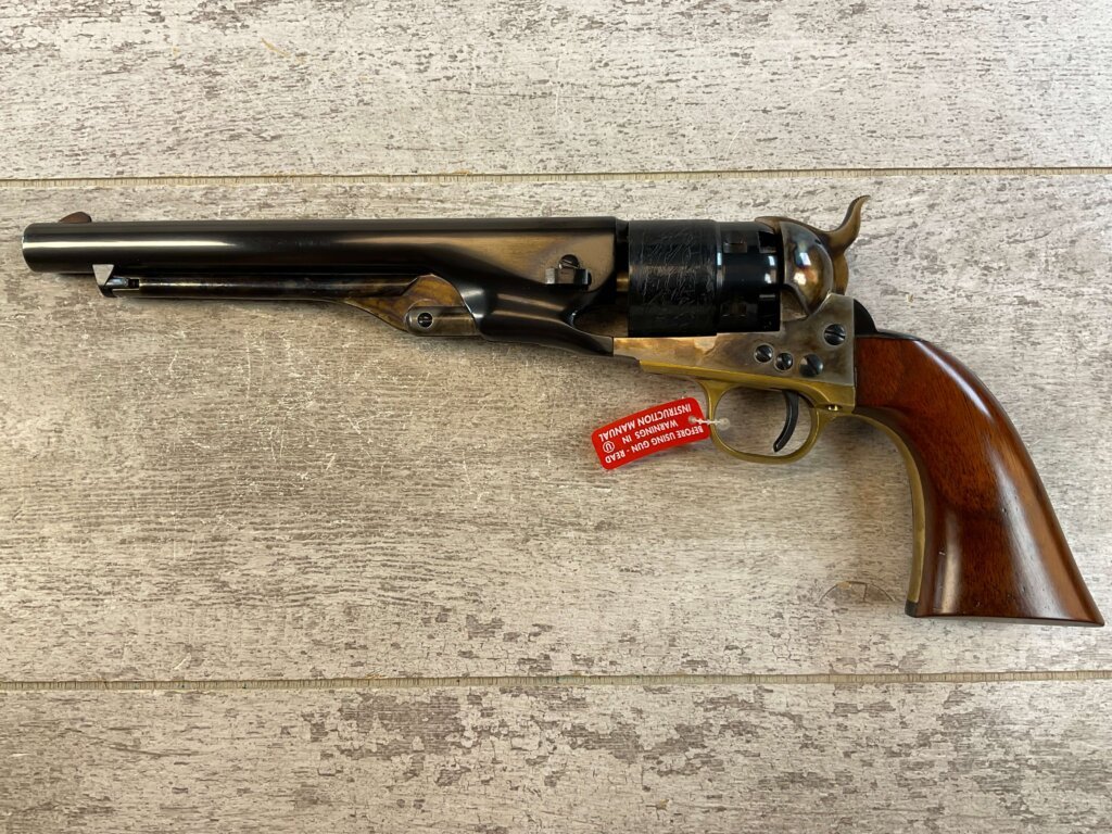 UBERTI 1860 COLT ARMY .44 CAL PERCUSSION REVOLVER, JAMES EARL JONES COLLECTION, ANTIQUE / UNFIRED & MINTY #5-10971