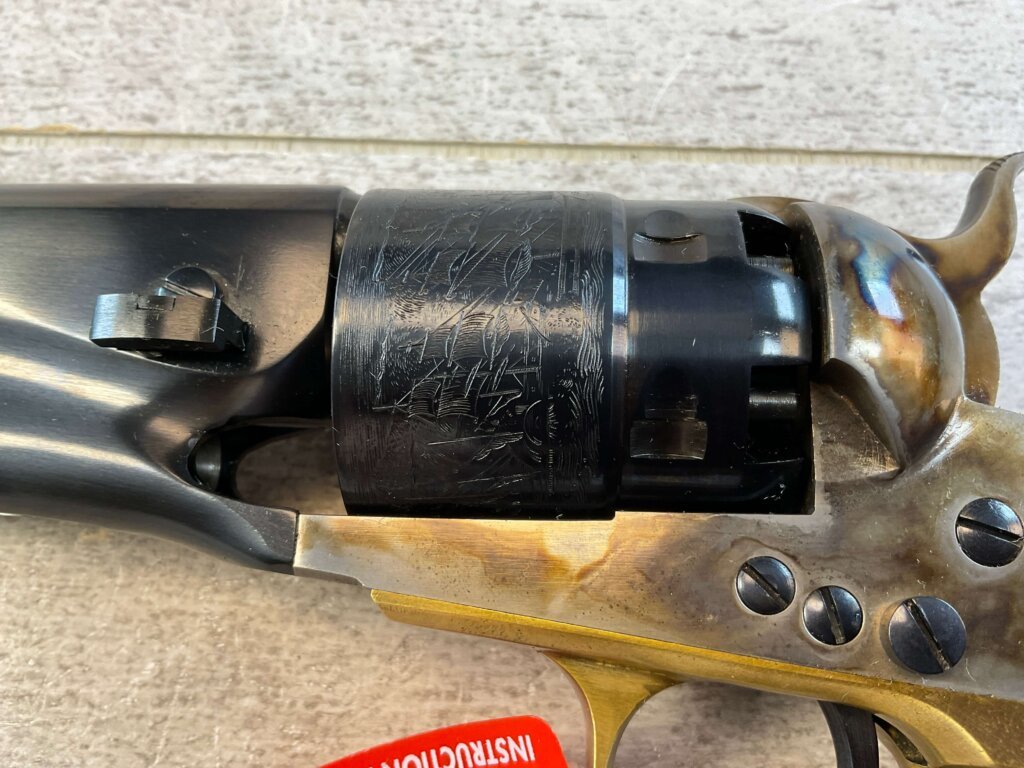 UBERTI 1860 COLT ARMY .44 CAL PERCUSSION REVOLVER, JAMES EARL JONES COLLECTION, ANTIQUE / UNFIRED & MINTY #5-10971